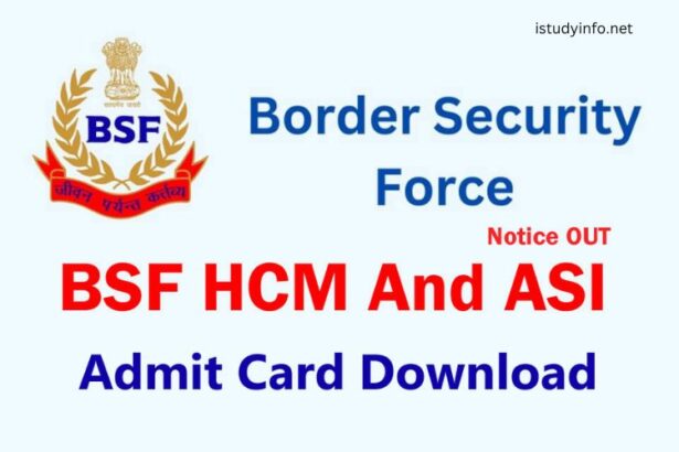 Bsf Head Constable Ministerial Admit Card Speed Job