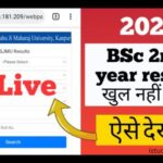 Kanpur University Result 2021 BSC 2nd Year