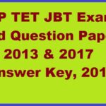 Hp Jbt Tet Previous Year Question Paper