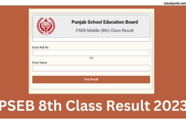 8th Class Result 2023 Punjab Board Roll Number