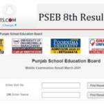 8th Class Result 2021 Punjab Board Roll Number