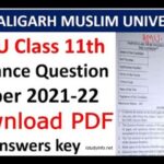 Amu Class 11 Entrance Exam Sample Papers