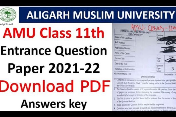 Amu Previous Year Question Paper Class 11