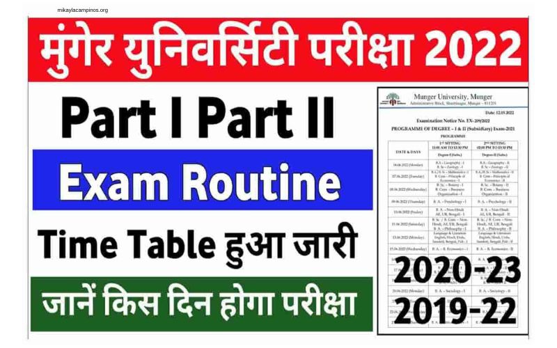 BA Part 1 Exam Date 2022 Bihar Board