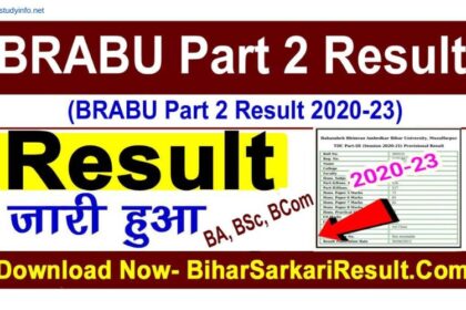 BA Part 2 Result 2023 Bihar Board