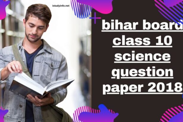 Bihar Board Class 10 Science Question Paper 2018