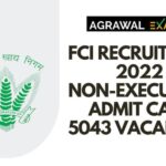 Fci 5043 Various Post Admit Card Speed Job