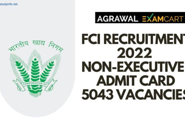 Fci 5043 Various Post Admit Card Speed Job