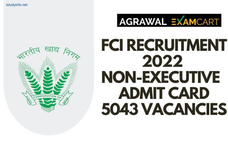 Fci 5043 Various Post Admit Card Speed Job