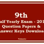 Half Yearly Question Paper 2019 Class 9