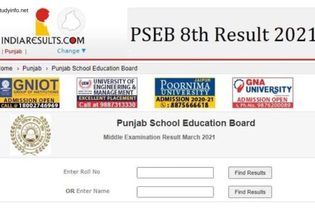 Result Of 8th Class Roll No 2021