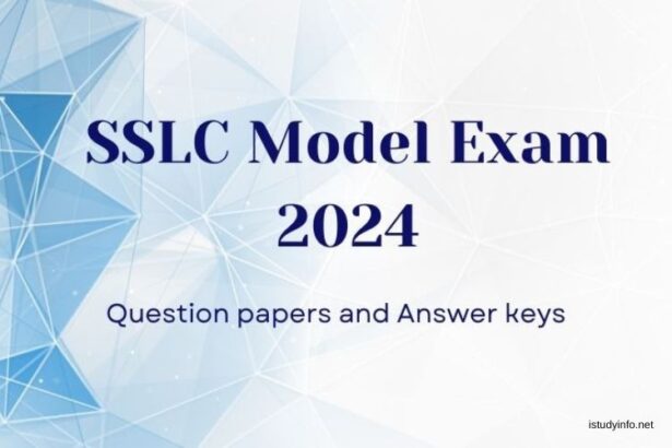 Sslc Model Question Paper 2024 With Answers