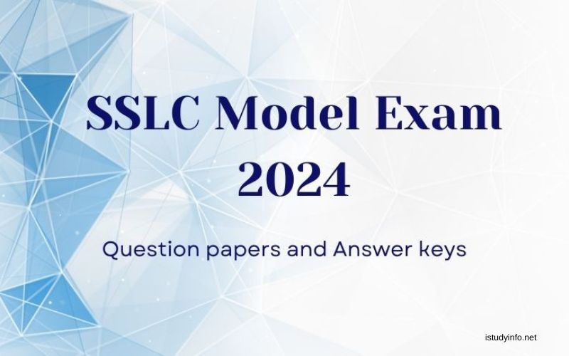 Sslc Model Question Paper 2024 With Answers