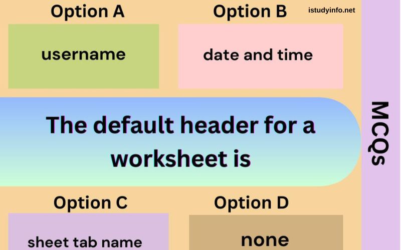 The Default Header for a Worksheet Is