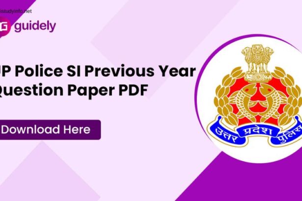 Up Si Previous Year Paper PDF Download in Hindi