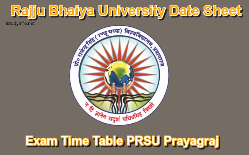 Rajju Bhaiya University Time Table 2023 Pdf Download