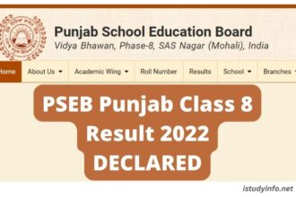 8th Class Result 2022 Punjab Board Roll Number