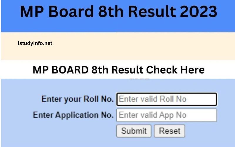 MP Board 8th Class Result 2023 Link