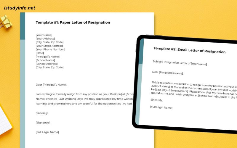 Teacher Resignation Letter to Principal for Personal Reasons