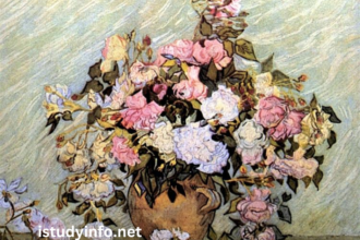 Still Life Vase With Pink Roses